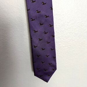 Chaps Necktie Tie Purple Dachshund Weiner Dog Dogs Fun Quirky